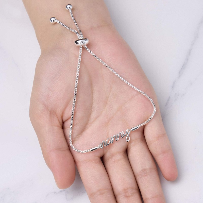 Philip Jones Silver Plated Nanny Bracelet Created with Zircondia® Crystals