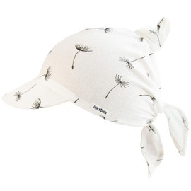 CiuchCiuch Muslin Headscarf - 3 Pack - 100% Cotton - For Infants - For Boys and Girls - Triangle Scarf - Hat with Peak, Pink/White/Dandelions