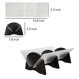 AIM & GGKK Vinyl Record Holder,Record Storage Rack,Record Display Organizer for Vinyl Records, Albums,Books,Files,Magazines,Easy Assembly