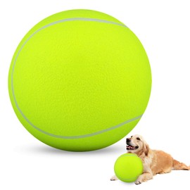 HETOO Giant Tennis Balls for Dogs: 9.5 inch Large Dog Toys- Outdoor Herding Dog Toys Balls- Big Dog Tennis Ball for Small Medium Large Dogs- Pet Toys Birthday Gift- Yellow