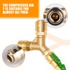 Compressed Air Distributor, 2-Way, Compressed Air Switch with Male Thread,
