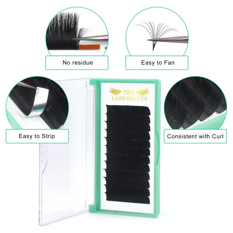 Easy Fan Lashes DD-0.07-12 Self-Fanning Eyelashes for Volume Technique C