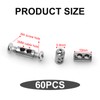 Pack of 60 Steel Wire Rope Cable Clips, Duplex Clamp