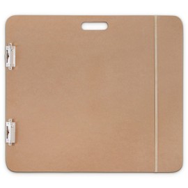 Saunders 05607 Recycled Hardboard Sketchboard - Brown, 23 in. x 26 in. Clipboard with Built-in Handle - Solid Drawing Board for Artists, Students, and Creatives | Saunders