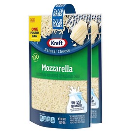 Kraft Mozzarella Shredded Cheese, 2 pk./1 lb.