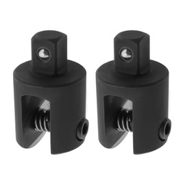 VGOL 2 Pcs 1/2 Inch Drive Breaker Power Knuckle Bar Head Socket Strong Arm Power Bar Head Socket Wheel Wrench Knuckle Joint, Black