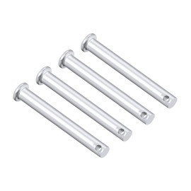 TA-VIGOR 4pcs 8 x 80mm Clevis Pins Single Hole, Zinc-Plated Steel Flat Head Link Hinge Pin Fastener for Mechanical Linkage, Ship Rigging, Fixed Parts