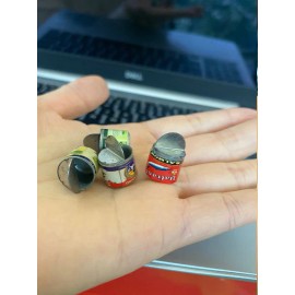 planwalk 4 pcs fish beans vegetable salmon apple sauce metal food tin opened can 1:12