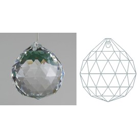 40mm 30% Lead Crystal Ball Prism - 1.57" Clear Suncatcher feng shui