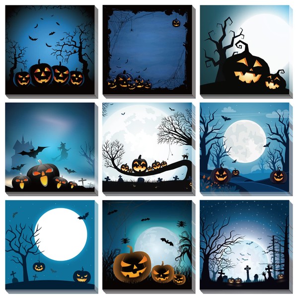 9 Pieces Halloween Sticky Note Halloween Spider Note Pads with