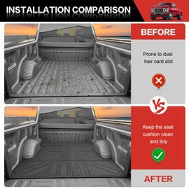 Utiiy Bed Mat Compatible with 2017-2025 Ford F250/F350/F450 6.8FT Truck Bed Liner Pickup Car Truck Potector for F-250/F-350/F-450 Accessories(17-25 F-250/F-350/F-450 6.8FT)