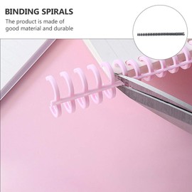 Mobestech 10pcs Notebook Spine Coils, Plastic Binding Spirals, DIY Notebook Comb Bindings for A4/B5/A5, Black, 12mm Diameter