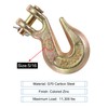 QUARKZMAN 5/16 Inch Clevis Grab Hook, G70 Carbon Steel Transport
