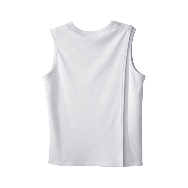 Men’s Adaptive Cotton Sleeveless Undershirt - 3 Pack - White
