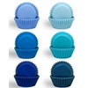 Gcardist Standard 300-Count Cupcake Liners 6 Solid Blue Colors Cupcake