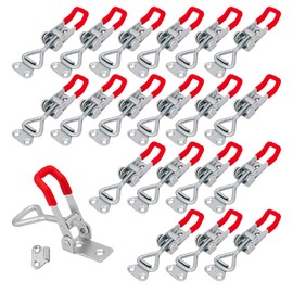 GENHAKON 25 Pack Toggle Latch Clamp, 4001 Duty U-hook Latches Clamp for Wood Boxes and Woodworking Craft, Draw Latch, Toggle Clamps, Adjustable Clamp with 330lbs Holding Capacity
