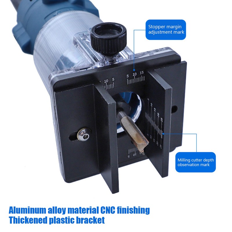 Handheld Router Bracket Electric Trimmer Connector Base for Wood Slotting