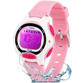 Edillas Kids Watches Digital Girls Boys,7 Colors Light Waterproof Watches for Child Sport Outdoor Wrist Watches Multifunctional with Stopwatch/Alarm
