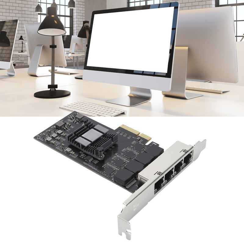 2.5Gb PCIe Network Card Professional 4 RJ45 Ports RTL8125BG Chip