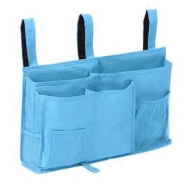 Createy Bedside Caddy Hanging Bed Organizer Storage Bag Pocket for Bunk and Hospital Beds, College Dorm Rooms Baby Bed Rails,Camp 4 Pockets and 2 Hooks