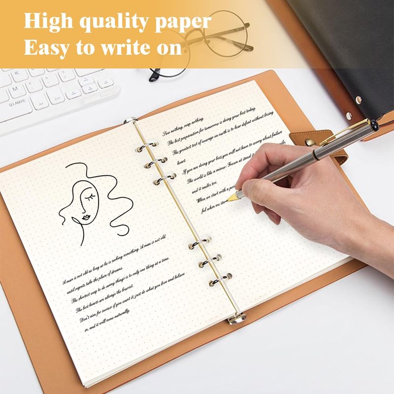 Vicloon A5 Refill Paper Dotted 180 Sheets Paper Refillable Note
