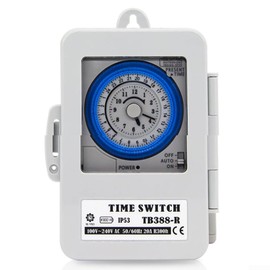 Mechanical Timer TB388 PC Waterproof 24 Hour Daily Programmable Timer for Water Heater Lamp AC 100~250V 20A