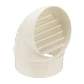 PATIKIL 6" Round Soffit Air Vents, PVC Louver Vent Cover Wall Vent Outside Caps Half Spherical Dryer Air Vent Cap for Exhaust Air Ventilation HVAC System Outlet, White