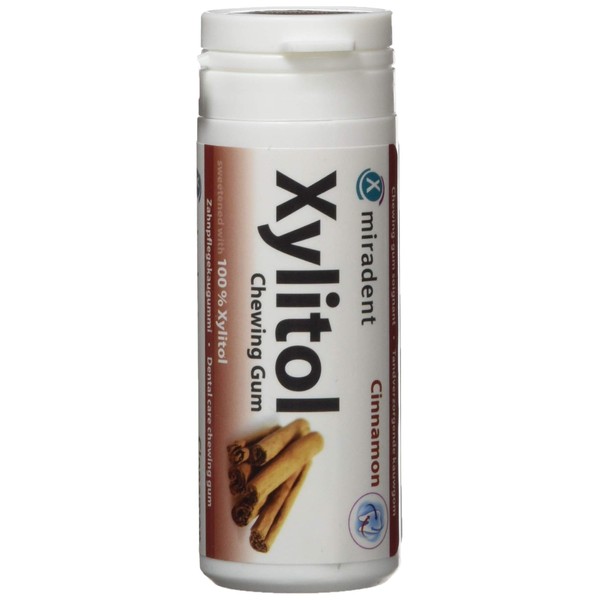 Miradent Xylitol Chewing Gum Cinnamon Pack of 30 (4 x 30 g)