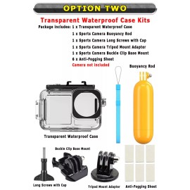 For DJI Clear Underwater Case Red Pink Purple Diving Filter for DJI Osmo Action 5 Pro US - Case Set no Filters