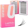 Curacoro LashFolio Triple Spike Promade Fans, Handmade Volume Eyelashes, 5D