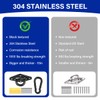 ZLQHHYL Upgraded Stainless Steel Hooks, 1800lb Heavy Duty Hammock Hanging