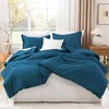 Litanika Teal Comforter King Size, 3 Pieces Turquoise Lightweight Solid