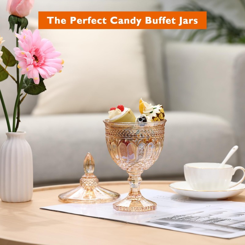 30 oz Glass Apothecary Candy Jar with Lid - Clear