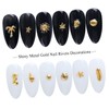 Mikinona Rhinestone Manicure Decals Snowflake Nail Stickers Gold Nail Art