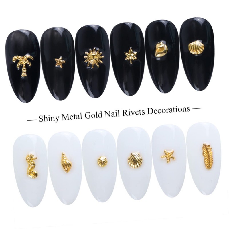 Mikinona Rhinestone Manicure Decals Snowflake Nail Stickers Gold Nail Art