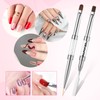 2 Pcs Double Ended Builder Gel Brush, French Tip Hard