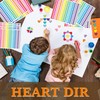 Heart Stickers for Kids, 4050 Pieces, 12mm, 18 Sheets Small