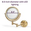 JERDON Wall-Mounted Magnifiying Makeup Mirror with Lights - Direct Wire