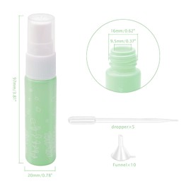 Ellbest 10pcs 10ml Refillable Glass Spray Bottles Flower Printed Spray Sample Vials with 10 Funnels and 5 Droppers, Pink