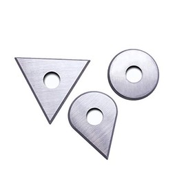 Topbidetec Carbide Paint Scraper Blades 3Pcs Replacement Carbide Blades for Scraping Wood, Windows, Frames, Corner and Mouldings, Fits Most Handhold Scraper (Triangular, Round, Drop)