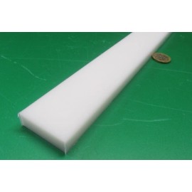 HDPE White Bar 1/2" Thick x 1.50" Wide x 24" Long, 4 Units, 8 Ft Total
