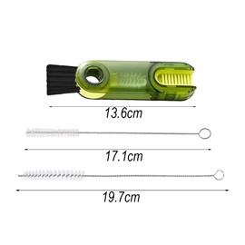 Cleaning Brush, 1 Pcs 3-in-1 Cup Lid Crevice Cleaning Brush and 2 Pcs Straw Brushes, Multifunctional Cleaning Brush, Cup Lid Detail Brush, Straw Cleaning Brush, Test Tube Brushes
