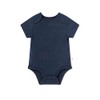 MORI Baby Ribbed Short Sleeve Bodysuit in Ribbed Navy -
