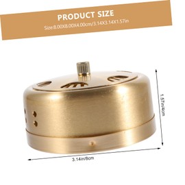 COLLBATH Retro Thickened Pure Copper Moxibustion Box with Ash Mesh Design Convenient Moxa Stick Holder for Full Body Therapy Smoke Filtering for Neck Shoulder