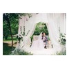 Sheer White Ceiling Drapes for Elegant Wedding Decorations. 6 Panels