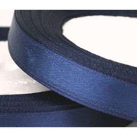 25 Yards / 23 Meters of Satin Ribbon 10mm - (Navy Blue) for Party, Sew, Crafts, Gift wrap, Decorations, Dress, Events, Bows Much More
