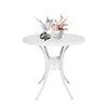 PATIO-IN 30.7" Cast Aluminum Round Patio Table, Patio Dining Table