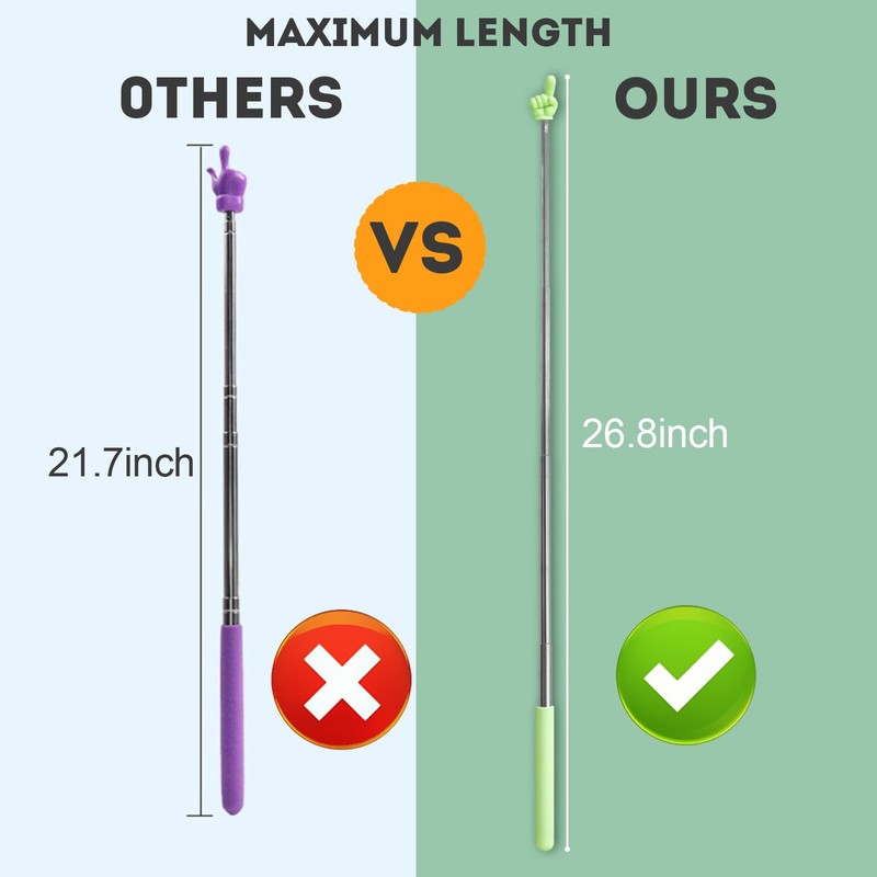 TZAONEN Telescopic Teachers Pointer,26.8 inch Hand Pointer Mini Pointer Stick
