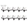 10Pcs Silver Metal Star Hair Clips, 1.2In Silver Y2K 2000s