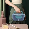 HuKaiL Electric Lunch Box, 1.5L 40W 12/24/220V Warming Container Food